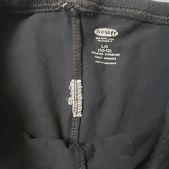 💕 Old Navy Black Leggings Girl's Size Large - Picture 3 of 8